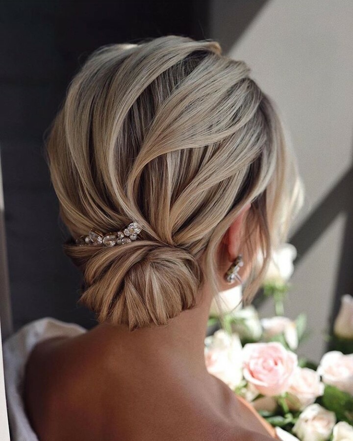 bun, updo, hair piece and hairstyle