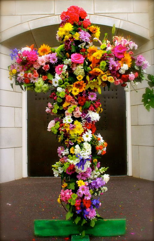 nature, faith, cross and spring