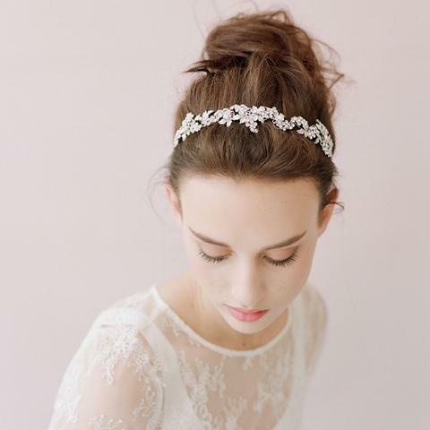 bride, hair, elegant and flower