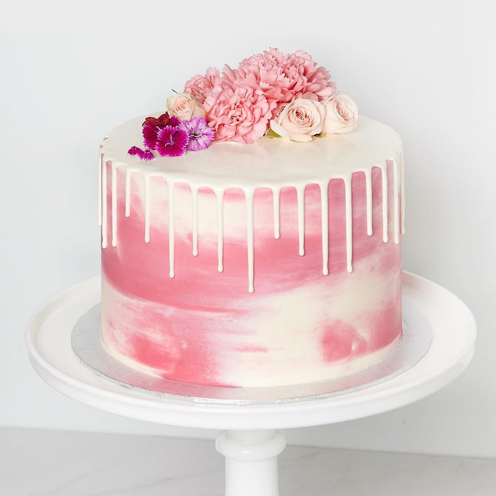 pink, yummy, cake and watercolour