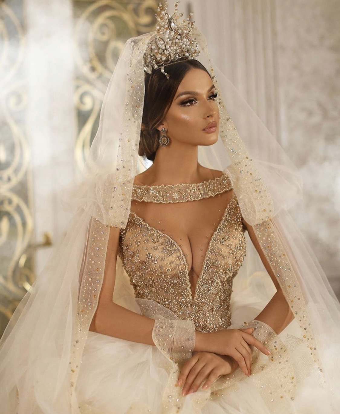 Queen, women, crown and makeup