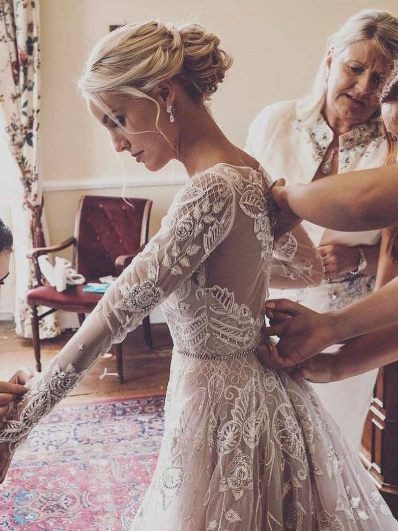 demidress, wedding dress, long sleeve wedding dress and vintage wedding dress
