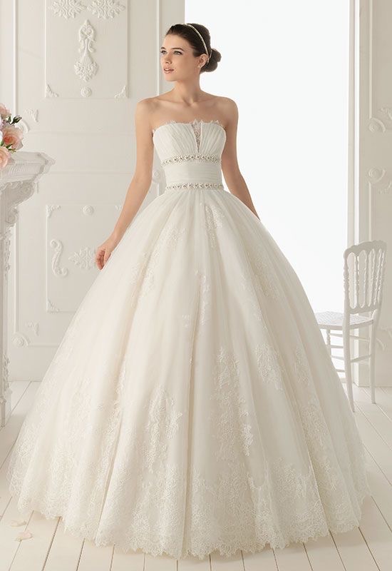 wedding dress, ballgown and bride