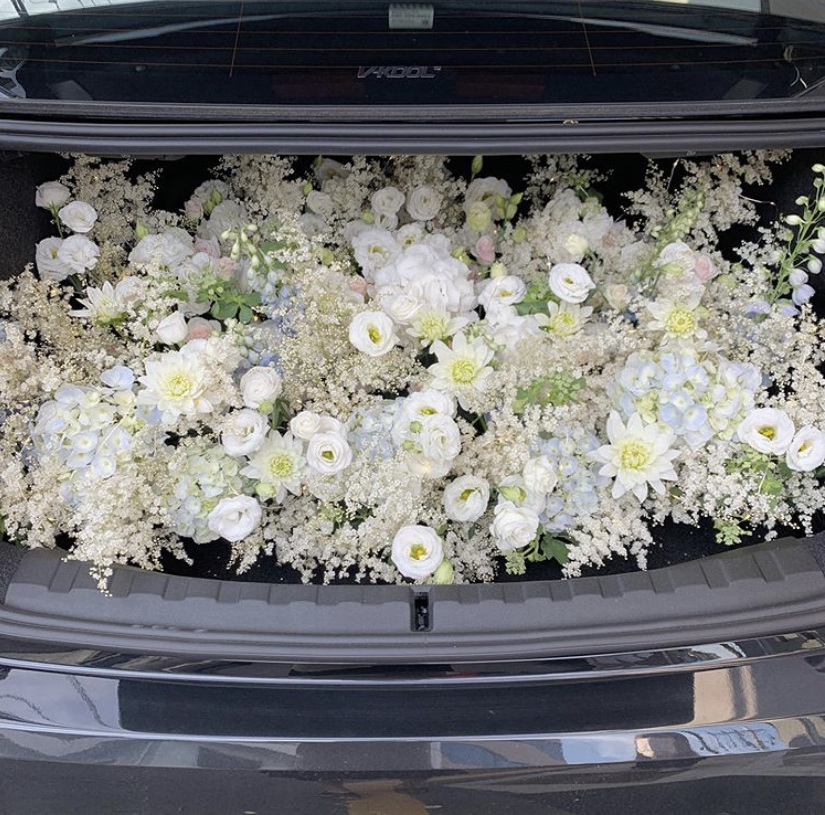 decoration, bouquet, car and white