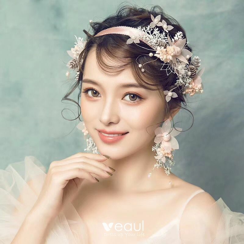 flower fairy accessproes, bridal jewelry, pink accessories and lace up