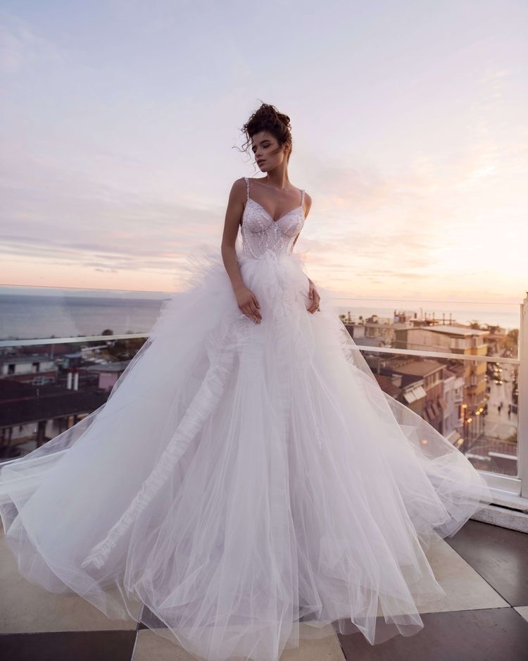bride, wedding dress and ballgown