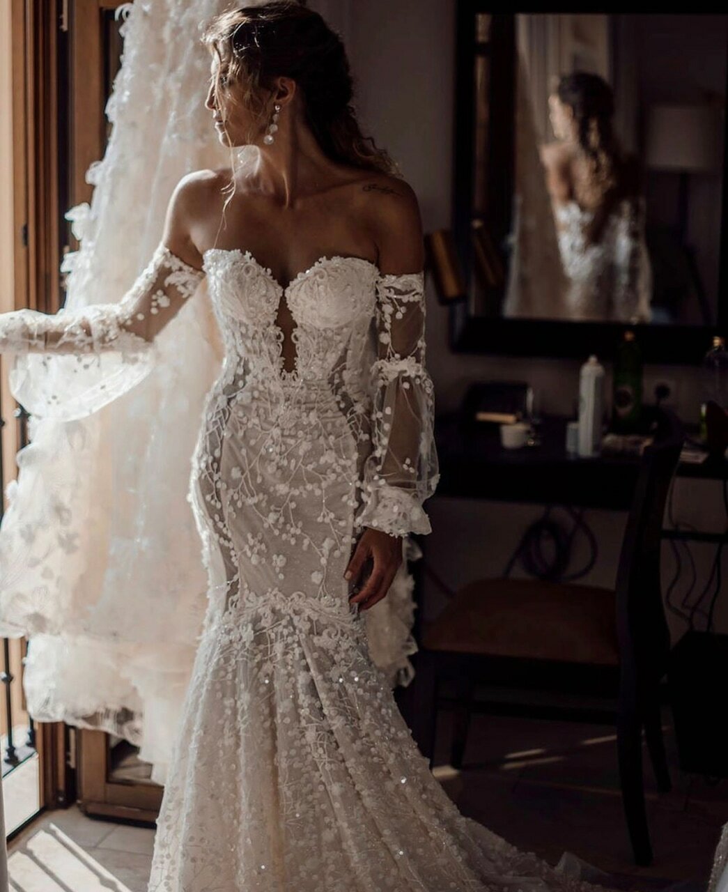 glam, elegant, pretty and wedding dress