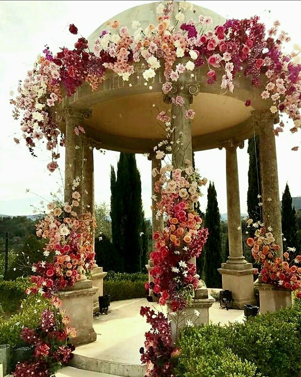beautiful, dream wedding, pink and pink and white