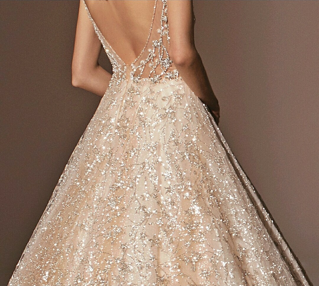 gown, shining, fashion and shimmering