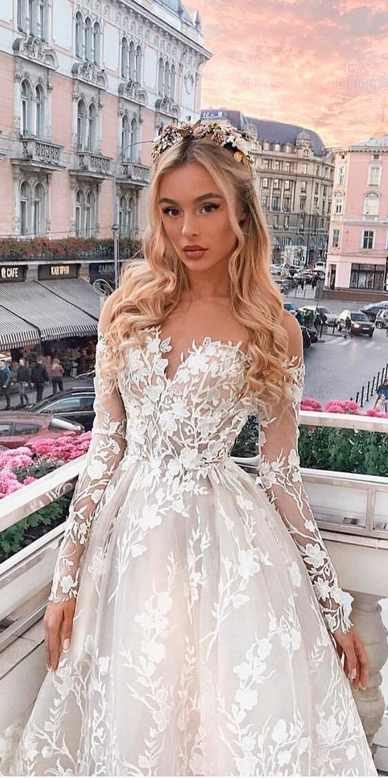 sleeves, dress, lace and white