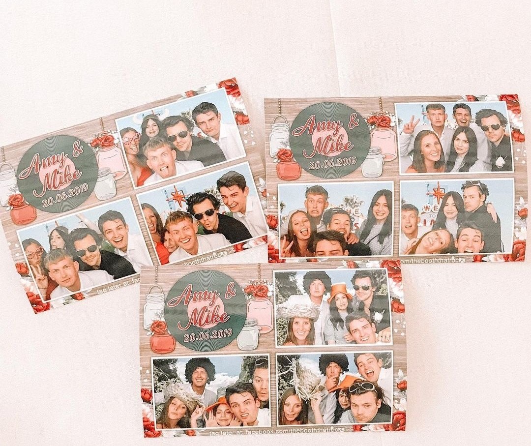 Harry Styles, family, photobooth and polaroid