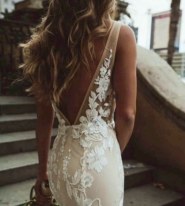 white, lace and dress