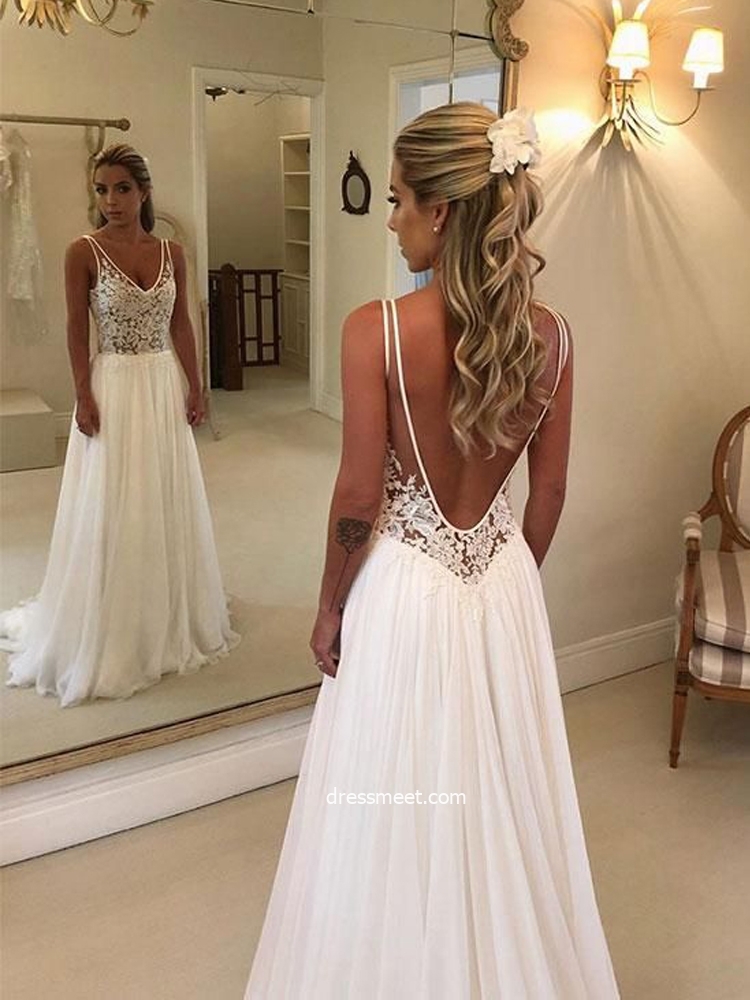 wedding dresses, v neck wedding dresses, flow wedding dresses and fashion wedding dresses