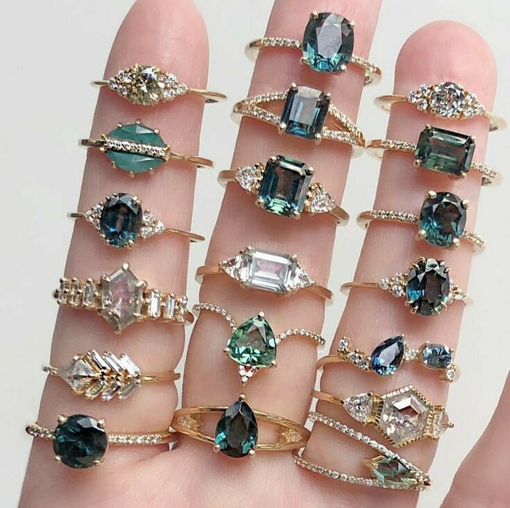 girly, jewelleries, diamond and aesthetic