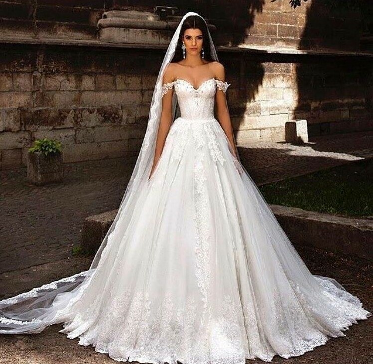 wedding dress and white