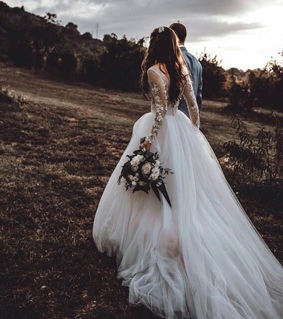 wedding dress, married and marriage