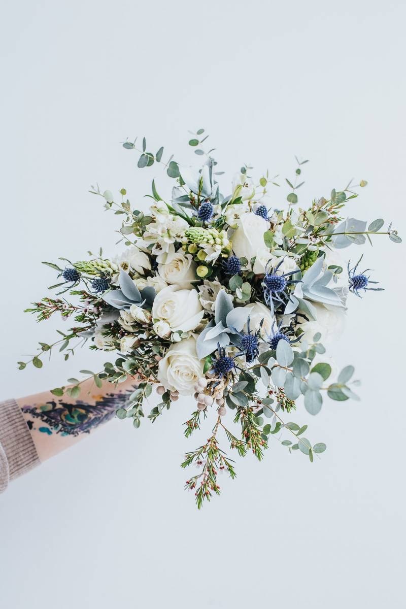 stunning, bouquet, blue and inspiration