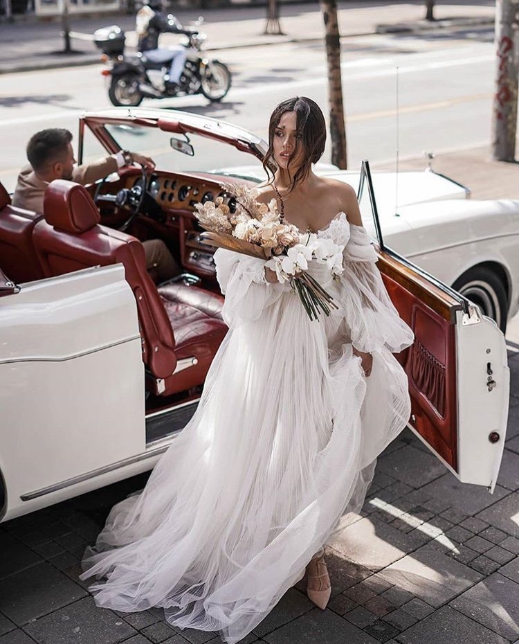 sexy, car, wedding dress and glamour