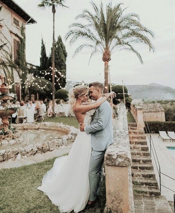 party, garden, couple and love