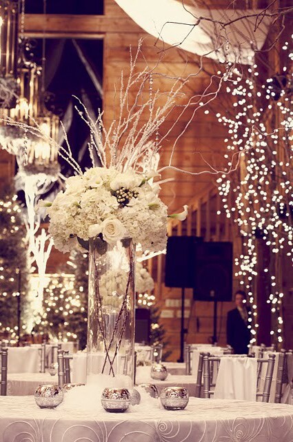 centerpieces, winter and decor