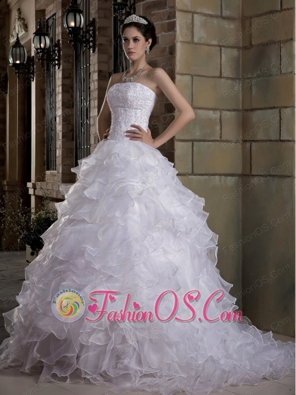 dress, ruffled wedding dress, wedding dress 2012 and wedding party