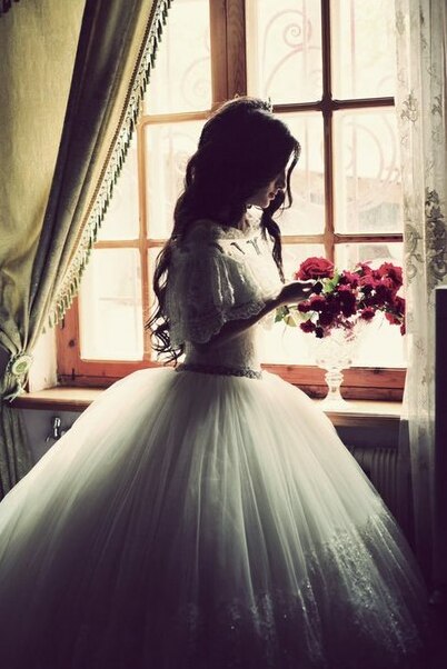elegance, girl and rose
