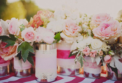 roses, girl and decorations