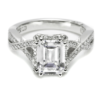 my dream ring <3, emerald cut and diamond