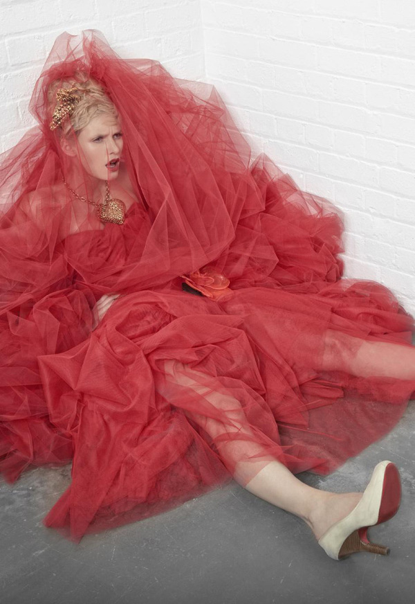 bride, fashion, red and wedding dress