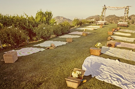picnic wedding, wedding ceremony and destination wedding