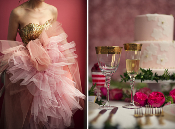 white, pink and cake