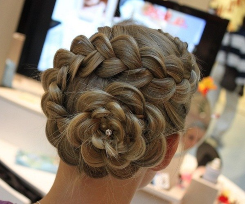 roses, braid and curls