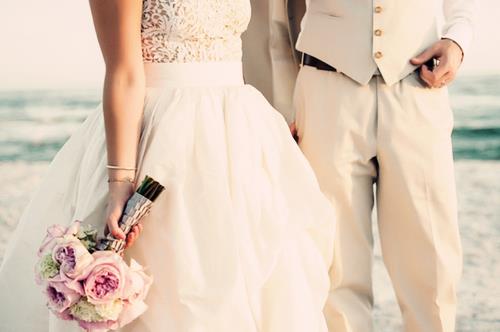 white, groom and bouquet