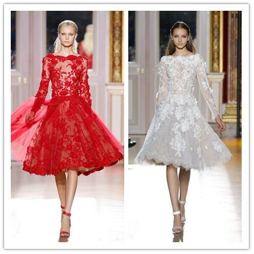 lace, dress and red