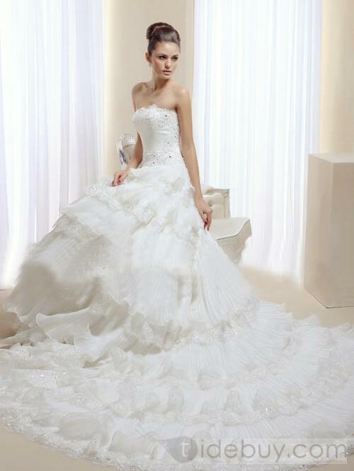 wedding dress, lace, chic and women's fashion