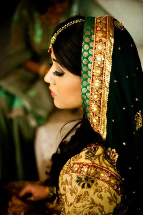 indian bride, eyelash, make up and piercing
