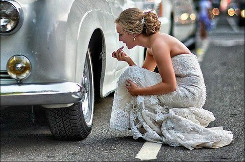 dress, white and hair