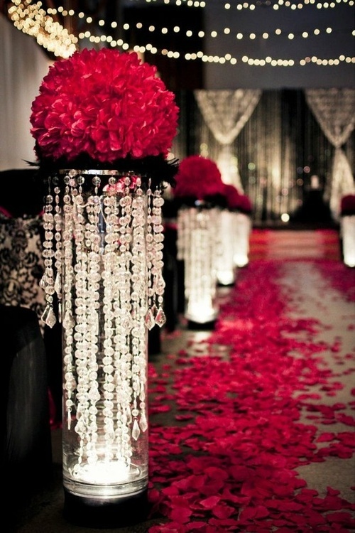 love, decor, flowers and red petals