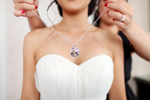 dress, necklace and white gown