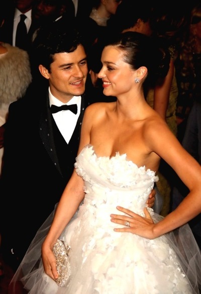 orlando bloom, girl and miranda kerr