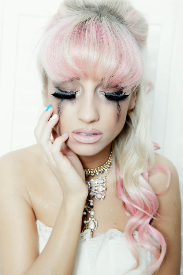 pink, sad, hair and beautiful