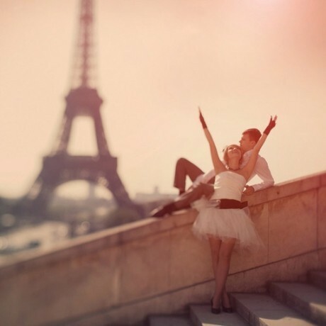 eiffel tower, couple, together and paris