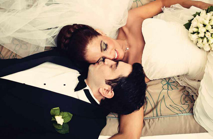 beautiful, romantic, weddings and kisses