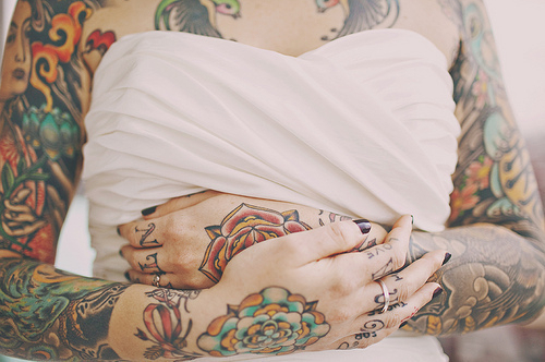 dress, arms and ring