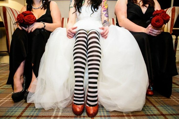 wedding dress, dress and bride