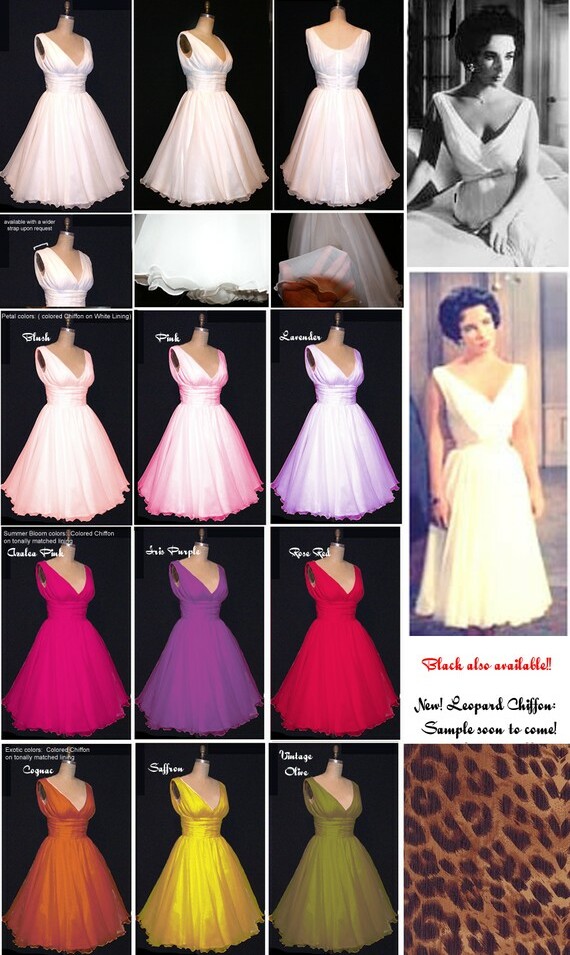 mother of the bride dress, white chiffon dress, liz taylor and 1950s dress