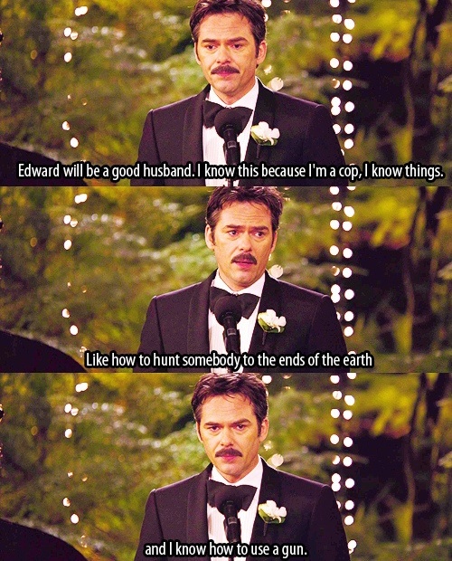 funny, quotes, speech and bella's wedding