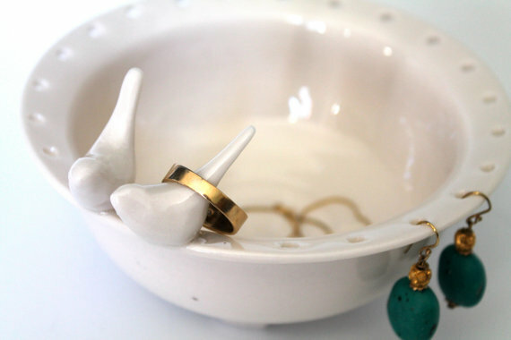 tjcervantesart, white earring bowl and ring dish