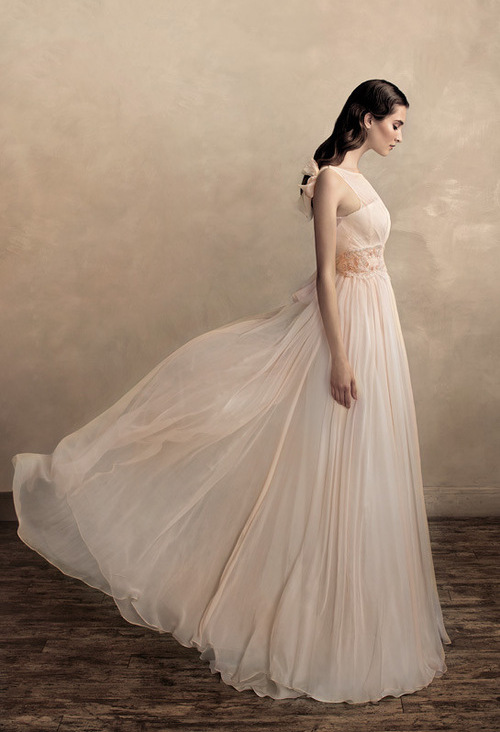 bridal gown, colored, papilio wedding dress and long