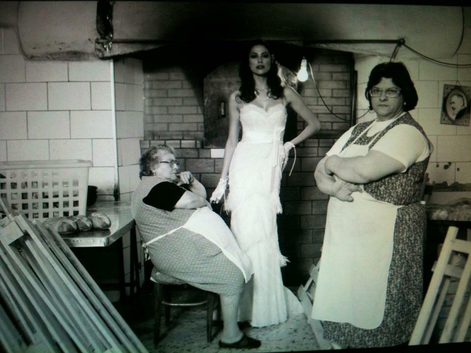 wedding gown, village, rural and model